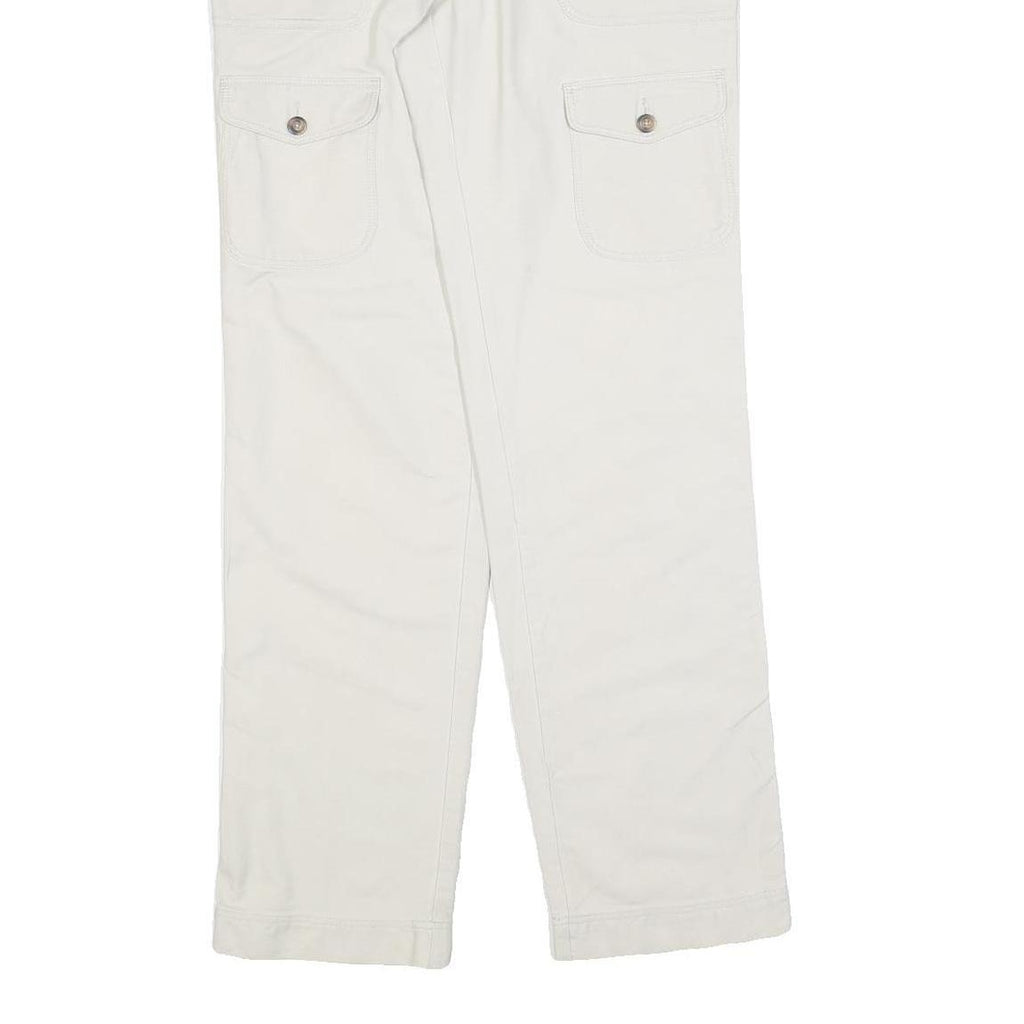 RALPH LAUREN POLO JEANS COMPANY Womens Cotton Blend White Regular Straight