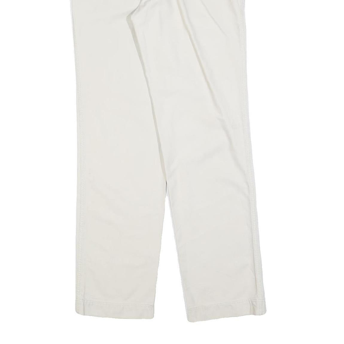 RALPH LAUREN POLO JEANS COMPANY Womens Cotton Blend White Regular Straight