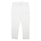 LEVI'S 311 Womens Slim White Denim Raw Hem W27 L24 Stretch Cotton Blend Jeans