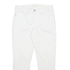 LEVI'S 311 Womens Slim White Denim Raw Hem W27 L24 Stretch Cotton Blend Jeans