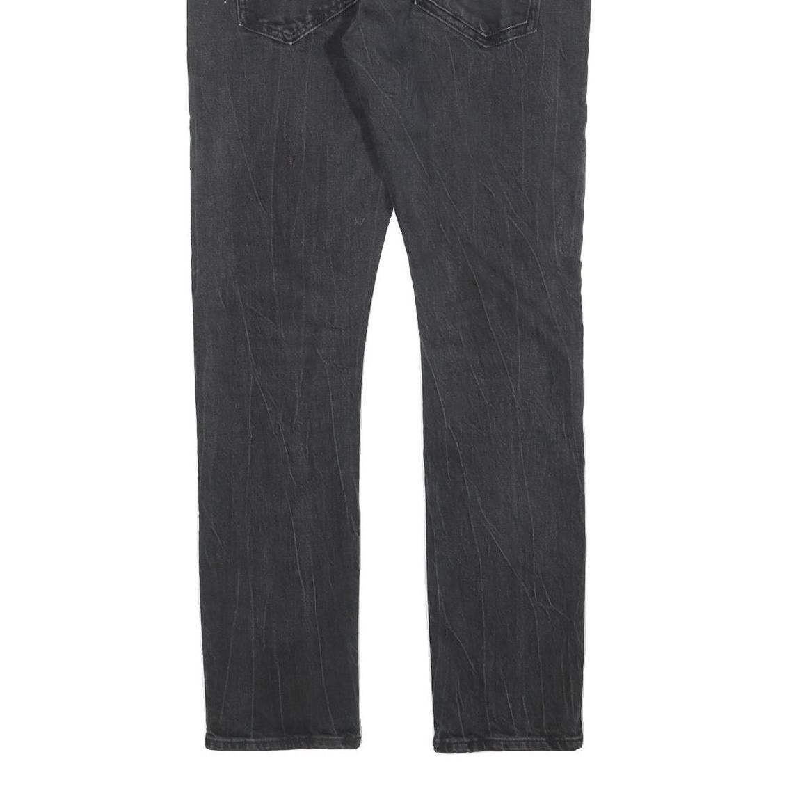 GUESS Mens Jeans Black Slim Skinny Denim W33 L30 Stylish Zip Cotton Blend