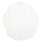 NAUTICA Mens White Classic Fit Button-Down Shirt L Cotton Blend Casual Smart