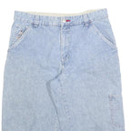 IDENTIC Mens Denim Blue Cotton Blend Cargo Shorts M W32 Long Length