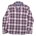 TOMMY HILFIGER Womens Purple & White Check Shirt L Cotton Blend Casual Stylish