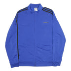 ADIDAS Mens Blue Black Track Jacket XL Polyester Zip Plain Sportswear Casual