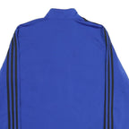 ADIDAS Mens Blue Black Track Jacket XL Polyester Zip Plain Sportswear Casual