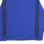 ADIDAS Mens Blue Black Track Jacket XL Polyester Zip Plain Sportswear Casual
