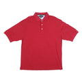 TOMMY HILFIGER Mens Red Striped XL Polo Shirt Cotton Blend Classic Fit Casual