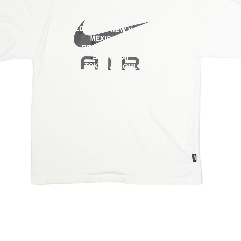 NIKE Mens White Air Graphic T-Shirt M Short Sleeve Crew Neck Cotton Casual