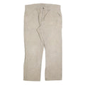 CARHARTT Mens Cotton Blend Beige Workwear Regular Straight Trousers W38 L32