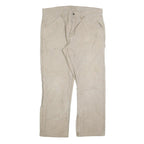 CARHARTT Mens Cotton Blend Beige Workwear Regular Straight Trousers W38 L32