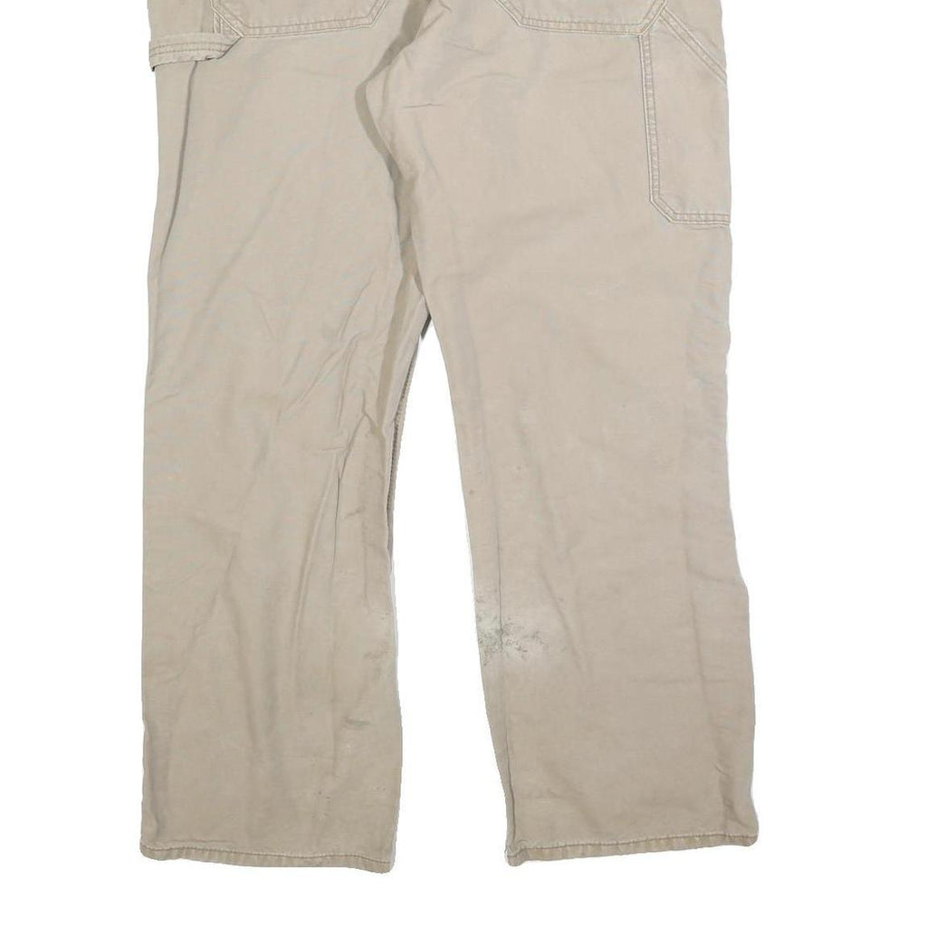 CARHARTT Mens Cotton Blend Beige Workwear Regular Straight Trousers W38 L32