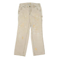 CARHARTT Mens Cotton Blend Beige Regular Fit Straight Leg Trousers W30 L28
