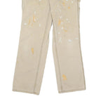 CARHARTT Mens Cotton Blend Beige Regular Fit Straight Leg Trousers W30 L28