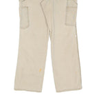 CARHARTT Mens Cotton Blend Beige Regular Fit Straight Leg Trousers W30 L28
