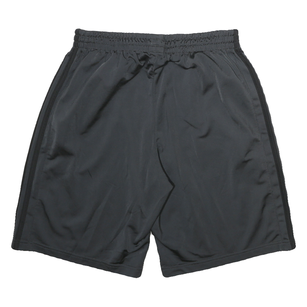 ADIDAS Mens Black Casual Shorts L W28 Polyester Blend Elastic Waistband