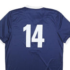 ADIDAS Mens Blue & White Pleasant Hill Soccer Graphic T-Shirt L Short Sleeve