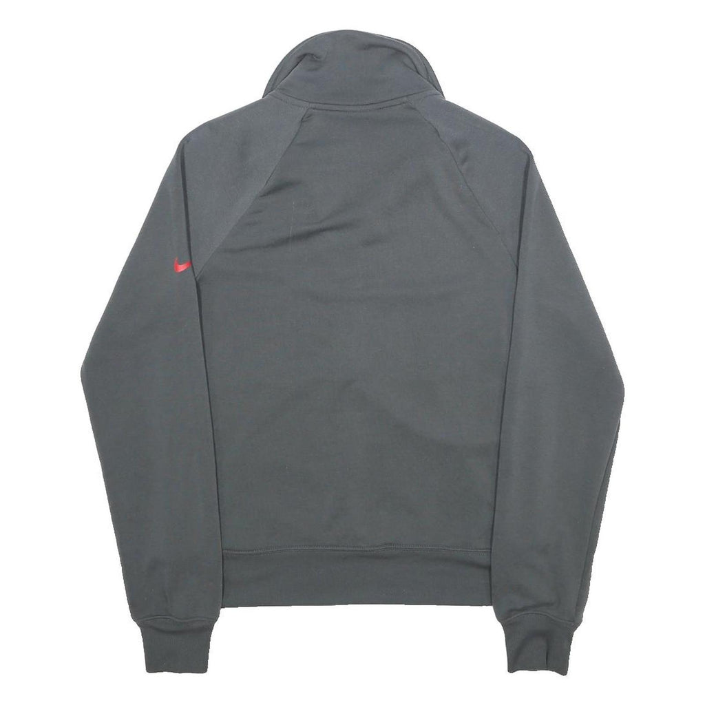NIKE Mens Grey New England Patriots 1/4 Zip S Sweatshirt Pullover Sportswear