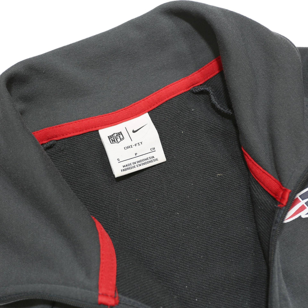NIKE Mens Grey New England Patriots 1/4 Zip S Sweatshirt Pullover Sportswear
