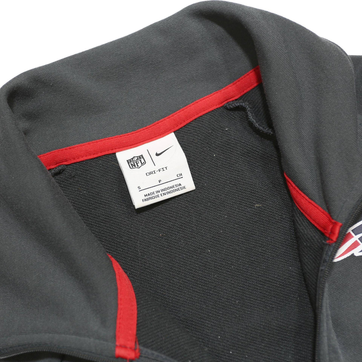 NIKE Mens Grey New England Patriots 1/4 Zip S Sweatshirt Pullover Sportswear