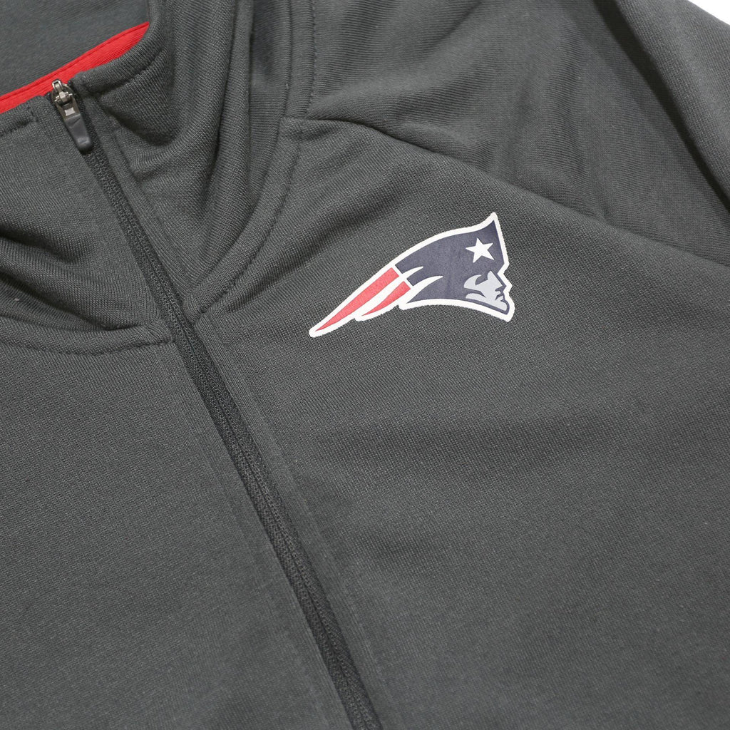NIKE Mens Grey New England Patriots 1/4 Zip S Sweatshirt Pullover Sportswear