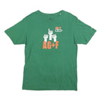 ADIDAS Mens Green AG+F Graphic T-Shirt L Short Sleeve Crew Neck Golf Event