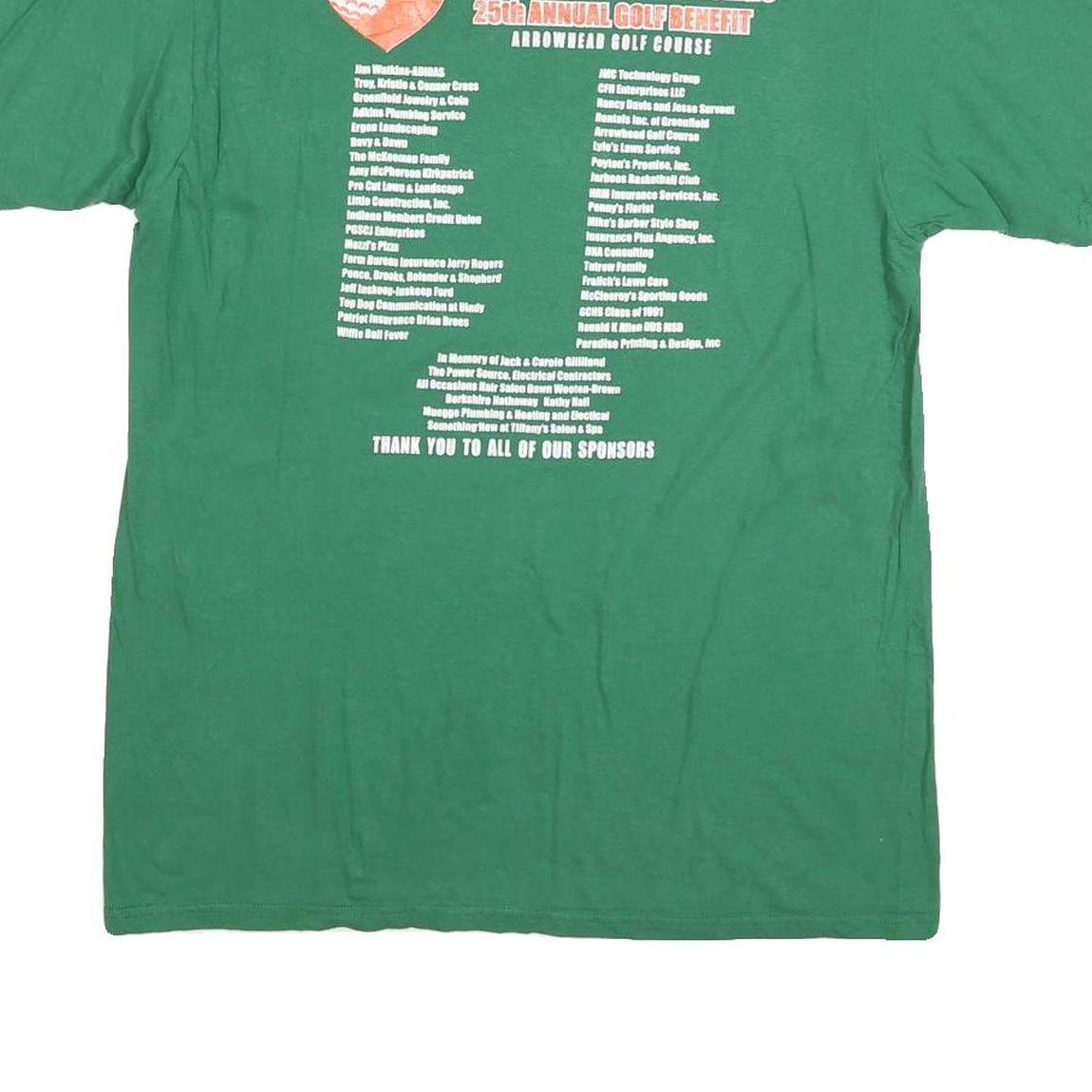 ADIDAS Mens Green AG+F Graphic T-Shirt L Short Sleeve Crew Neck Golf Event