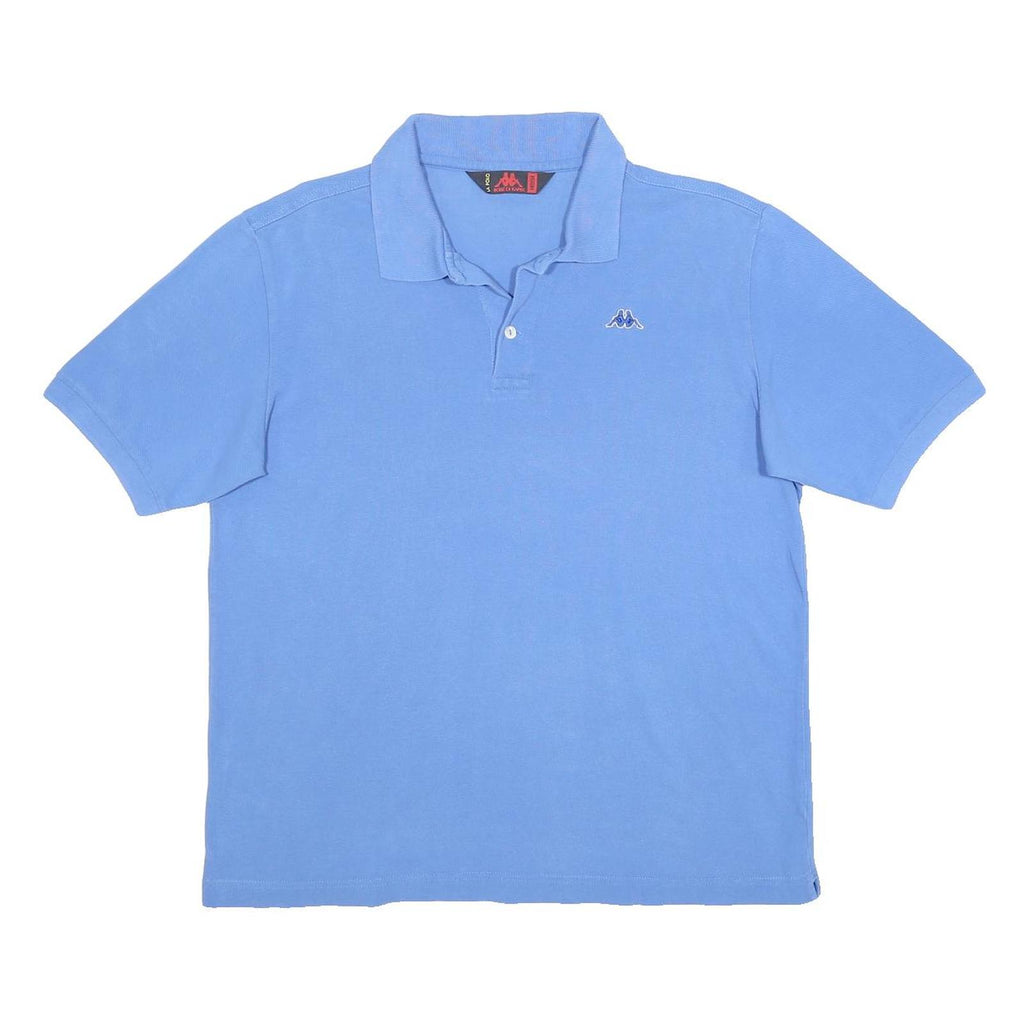 KAPPA Mens Blue Short Sleeve Polo Shirt M Cotton Basic Casual Summer
