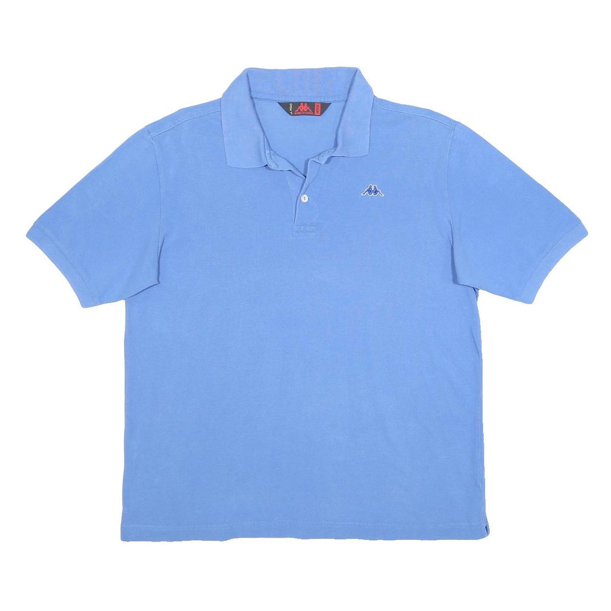 KAPPA Mens Blue Short Sleeve Polo Shirt M Cotton Basic Casual Summer