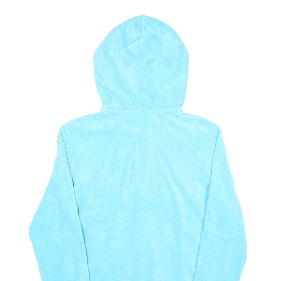 JUICY COUTURE Womens Blue Full Zip Hoodie XL Soft Velour Comfort Jacket