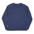 CHAMPION Mens Navy Blue Cotton Blend Crew Neck M Sweatshirt Pullover Logo