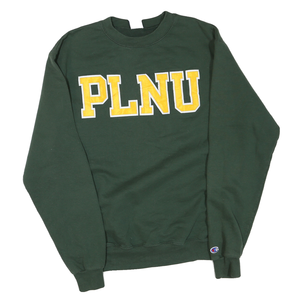 CHAMPION Mens Green PLNU Crew Neck M Cotton Blend Sweatshirt