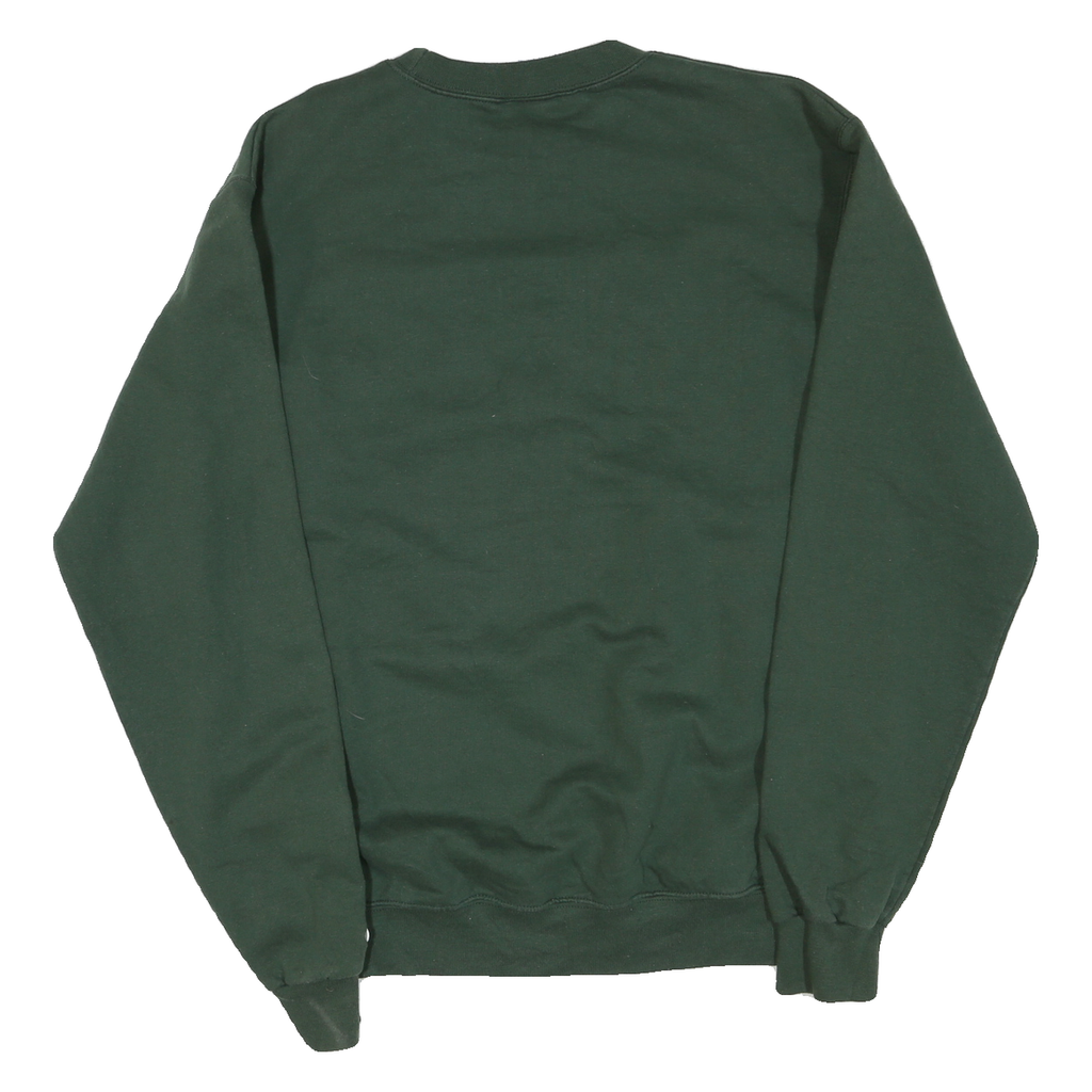 CHAMPION Mens Green PLNU Crew Neck M Cotton Blend Sweatshirt