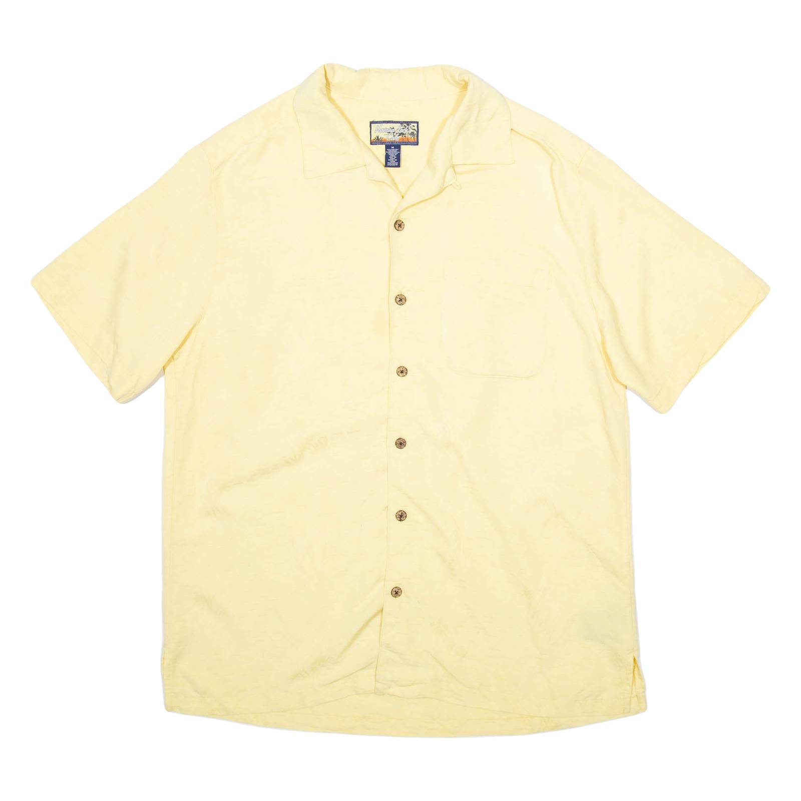 HAVANA JACK'S CAFE Mens Plain Shirt Yellow M