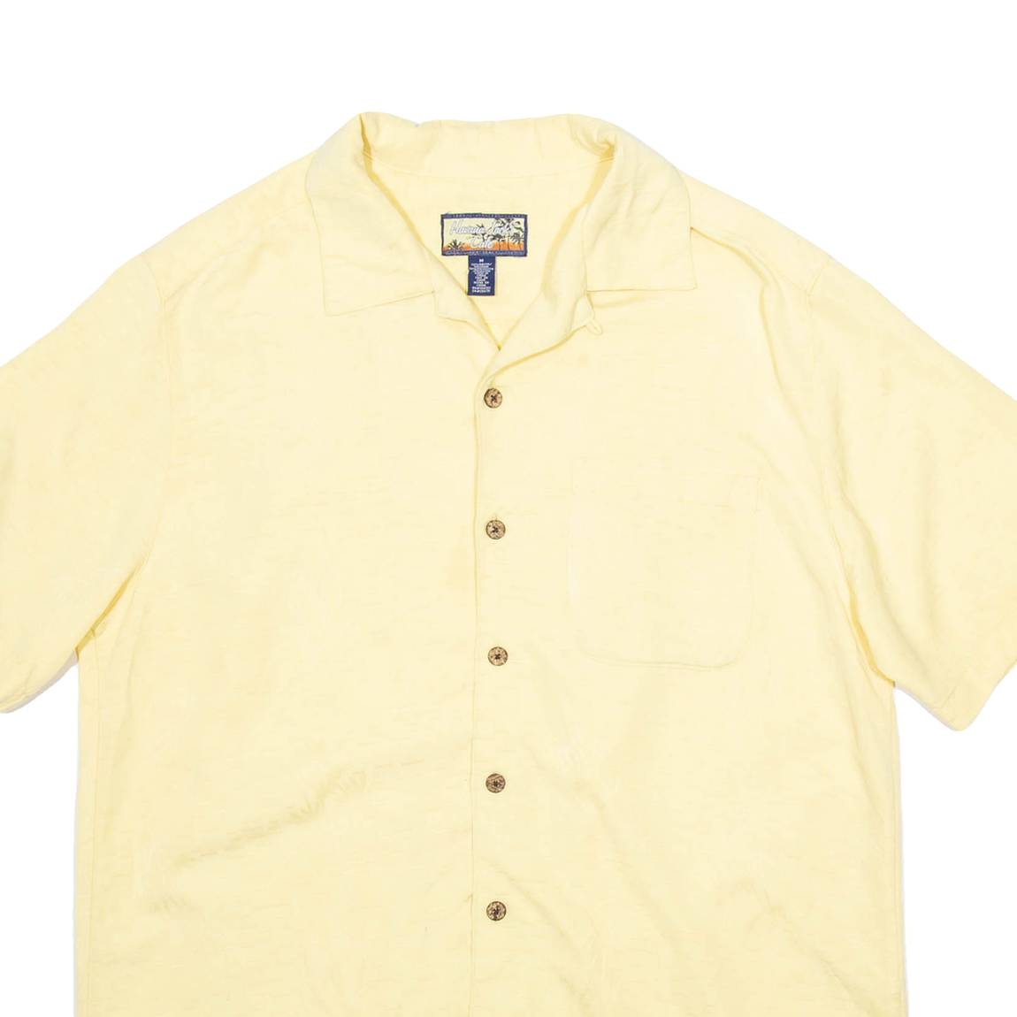 HAVANA JACK'S CAFE Mens Plain Shirt Yellow M