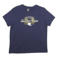 REEBOK Womens Navy Blue San Diego Chargers Graphic T-Shirt L Short Sleeve Crew
