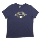 REEBOK Womens Navy Blue San Diego Chargers Graphic T-Shirt L Short Sleeve Crew