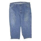 DICKIES Mens Regular Fit Blue Denim Jeans W48 L27 Workwear Carpenter Zip Closure