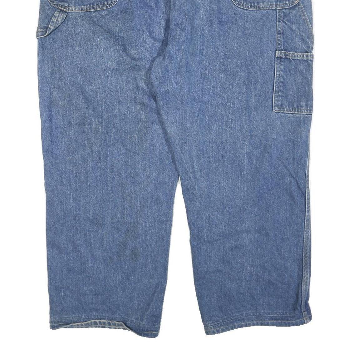 DICKIES Mens Regular Fit Blue Denim Jeans W48 L27 Workwear Carpenter Zip Closure