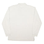 NAUTICA Mens Cream Long Sleeve Plain XL Cotton Blend Polo Shirt Classic Fit