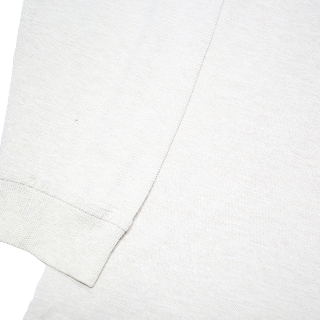 NAUTICA Mens Cream Long Sleeve Plain XL Cotton Blend Polo Shirt Classic Fit