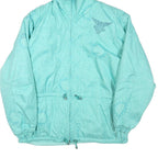 Womens Blue Light Blue Polyester Blend Hooded Zip Jacket XL Outerwear Casual