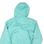 Womens Blue Light Blue Polyester Blend Hooded Zip Jacket XL Outerwear Casual