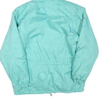 Womens Blue Light Blue Polyester Blend Hooded Zip Jacket XL Outerwear Casual