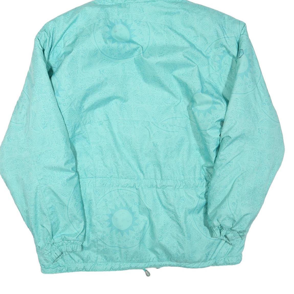 Womens Blue Light Blue Polyester Blend Hooded Zip Jacket XL Outerwear Casual