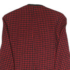 EVAN PICONE Womens Red & Black Houndstooth Classic Jacket S Polyester Blend