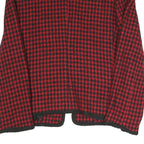 EVAN PICONE Womens Red & Black Houndstooth Classic Jacket S Polyester Blend