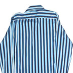 TED BAKER Mens Blue & Light Blue Striped Shirt M Smart Casual Long Sleeve Cotton