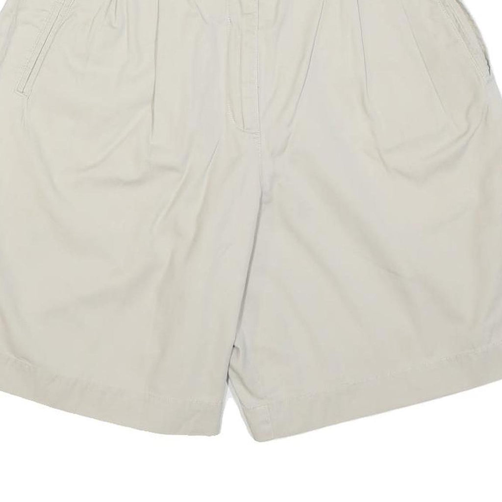 LIZSPORT Womens Shorts Beige Casual Plain M W30 Cotton Blend Relaxed Fit