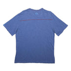 HARLEY DAVIDSON Mens Blue Graphic T-Shirt L Short Sleeve Henley Neck Cotton